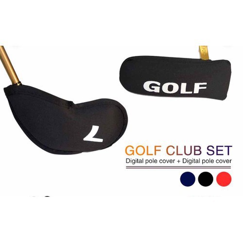 Bọc đầu gậy golf cover driver cho mọi loại gậy với chất liệu bằng cao su bảo vệ gậy 10 chiếc GOLF PRO BD004