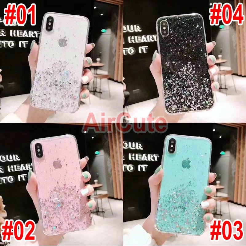 Ốp điện thoại cứng đính sequin cho SAMSUNG A10 A20 A30 A50 A50S A30S A70 A21S A51 A71 A11 M11 A10S A20S