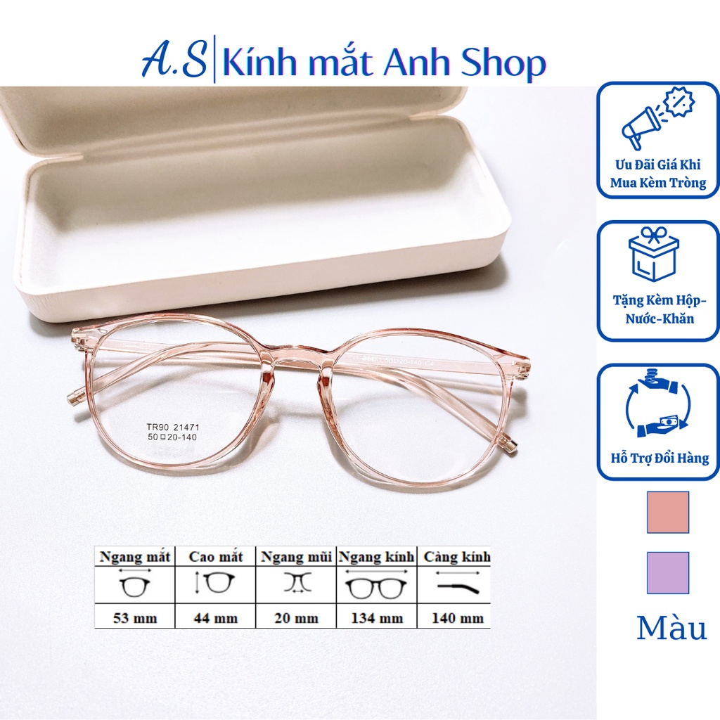 Kính tròn thời trang nữ giới chất liệu nhựa dẻo cỡ nhỏ 21471