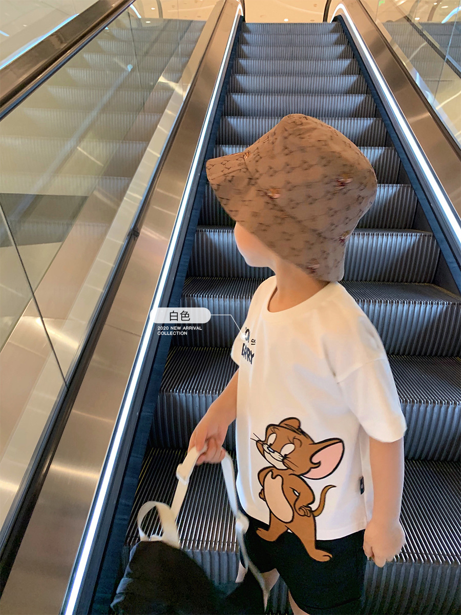 Baby T-shirt kids clothes cartoon cute animal cotton comfortable white fashion