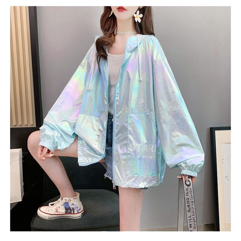 Áo Khoác Chống Nắng Mỏng Có Mũ Trùm Dáng Rộng Thời Trang Mùa Hè Hàng Mới 2022 Dành Cho Bạn Nữ