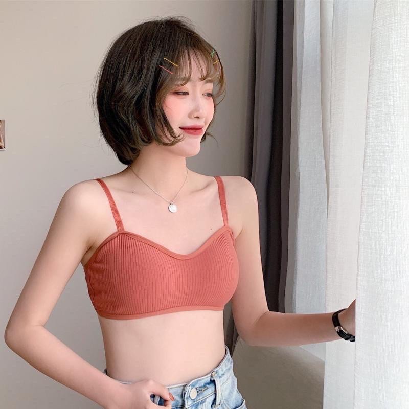 Áo Bra Gân Tăm Cúp Ngực Tròn Trẻ Trung