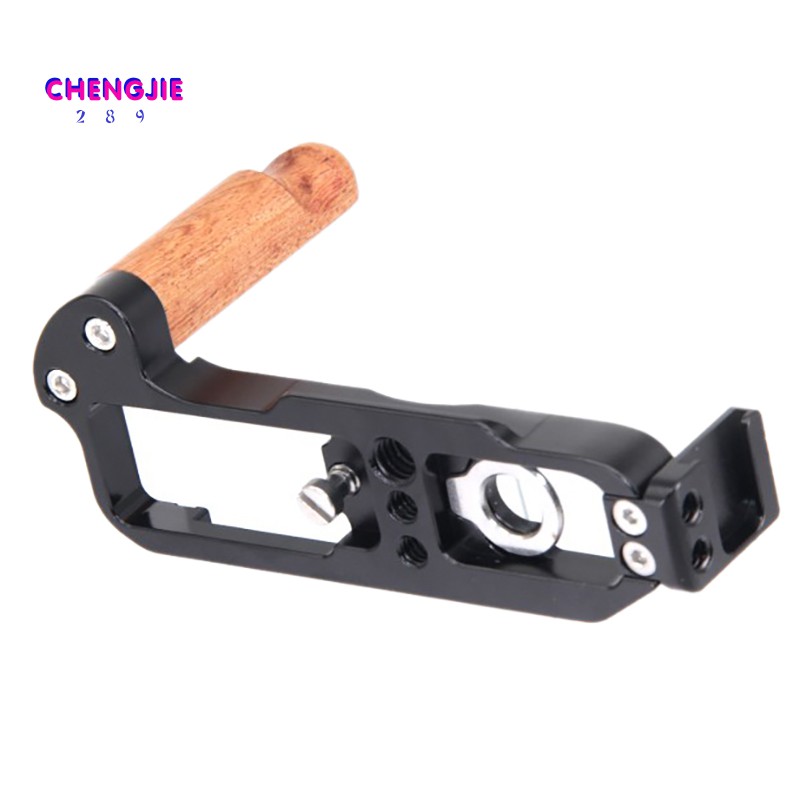 Quick Release Shaped Plate Holder Wooden Handle Protective Hand Grip Camera Bracket for Fuji X-A7 XA7