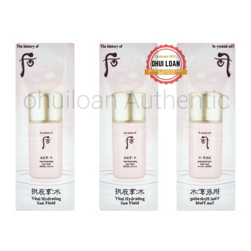 [MỚI 2022 ] Sữa chống nắng kiềm dầu dưỡng da thế hệ mới whoo vital hydrating sun fluid spf50+, pa+++