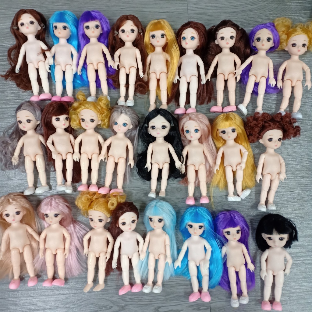 Siêu sale 89k 3 em búp bê trơn cao 16cm mẫu mặt nhỏ xinh