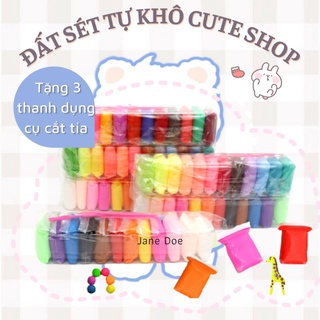 Đất sét tự khô 12/24/36 màu decor gương Cute Shop