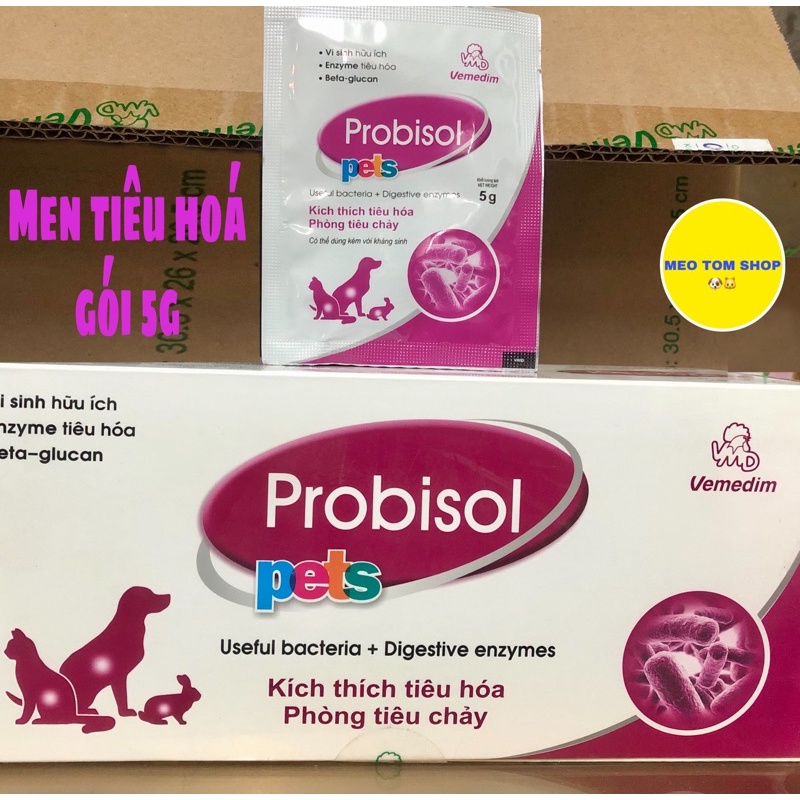Probisol gói 5g. men tiêu hoá chó mèo của vemedim