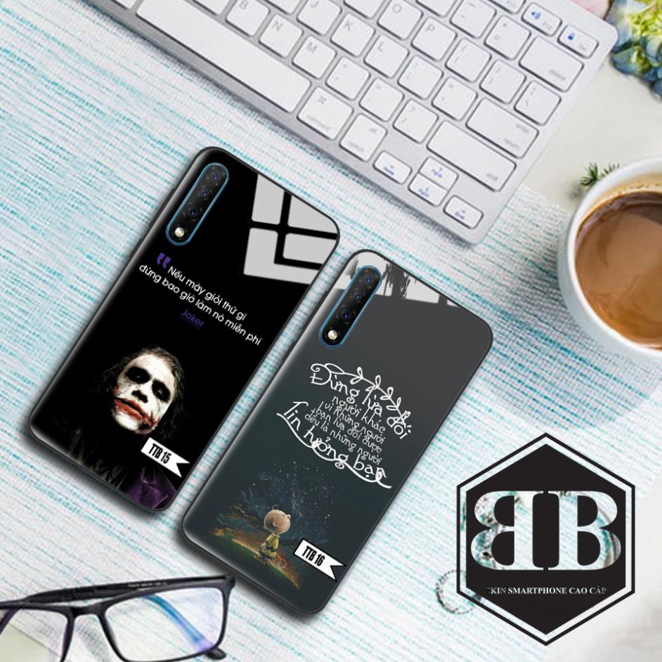 Ốp lưng kính cường lực Vsmart Live hình in theo yêu cầu