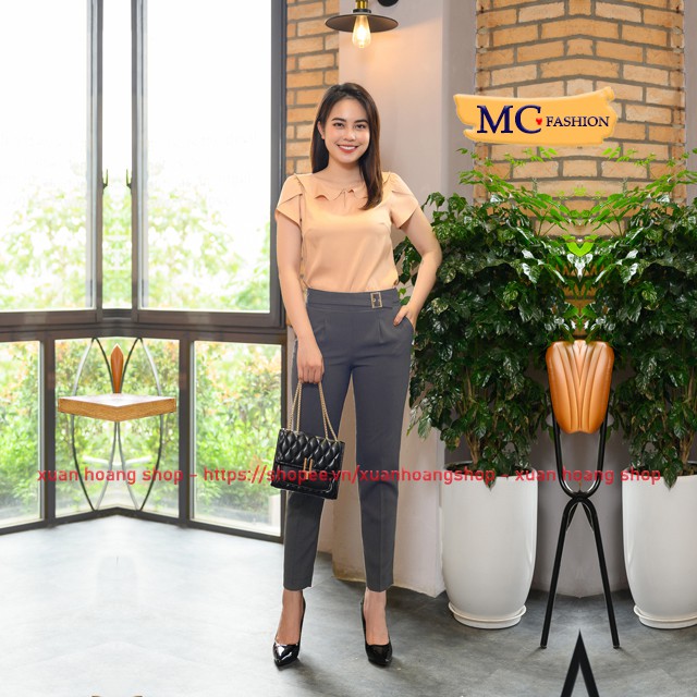 Quần Tây Nữ Công Sở Lưng Cao Baggy Kiểu Dáng Âu Mc Fashion, Đẹp, Đen, Xanh Xám Ghi, Size Đủ, Chất Vải Co Giãn Nhẹ Q0349