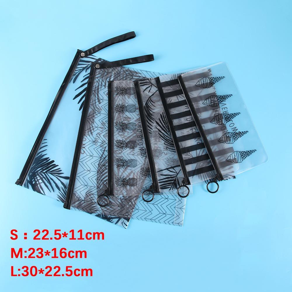 Túi Đựng Bút / Mỹ Phẩm Màu Trong Suốt Hình Cây Dừa Độc Đáo Ốp