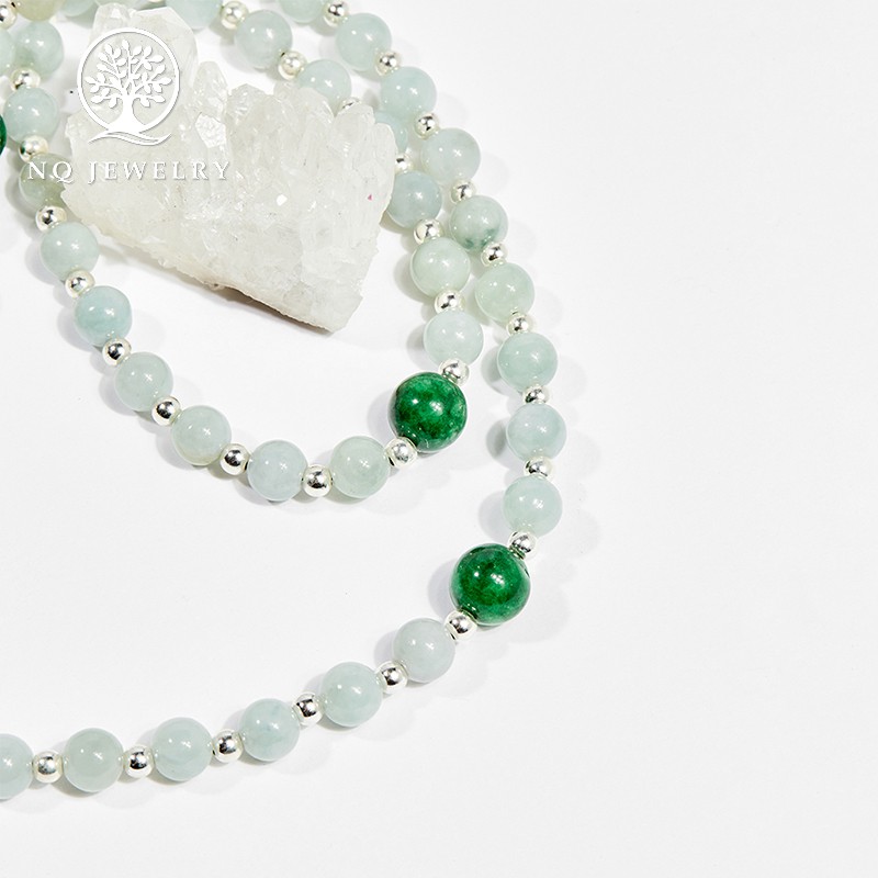 Vòng Cổ Màu Xanh Phối Thánh Giá NQ Jewelry