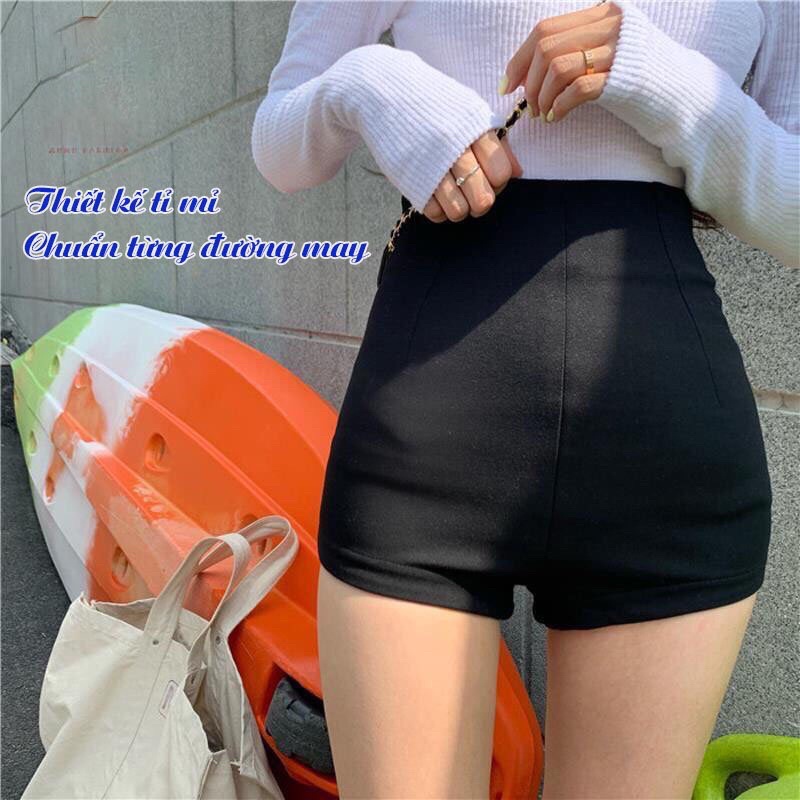Quần Short Dancer Lưng Cao Co Dãn Cho Nữ - Quần Đùi Nữ lưng Cao CẠP KHÓA Dáng Ôm Nâng Mông - HiMie