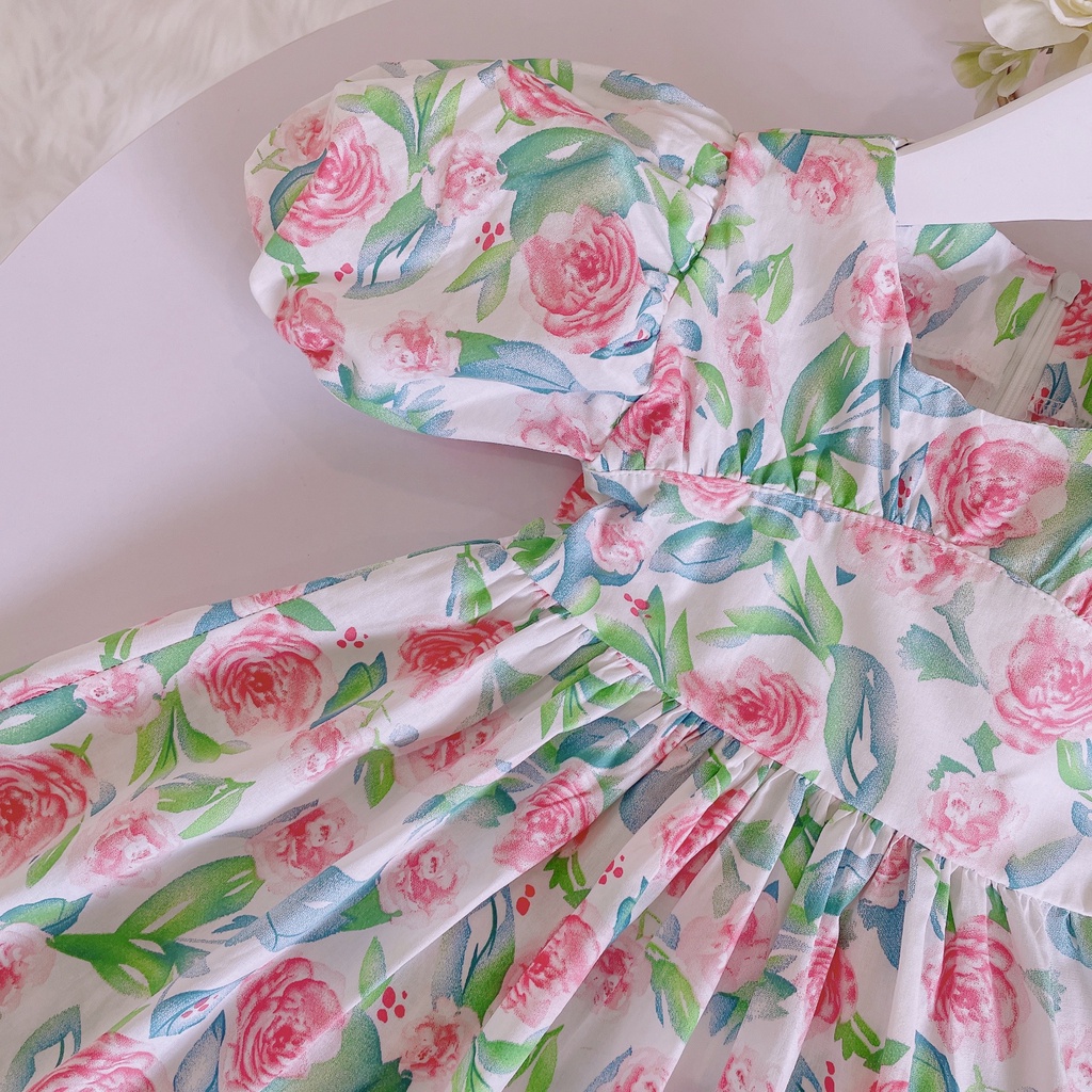 Váy Bé Gái 8-40kg💕𝑭𝑹𝑬𝑬𝑺𝑯𝑰𝑷 💕 NHƯ Ý HOUSE'- hoa hồng xanhg