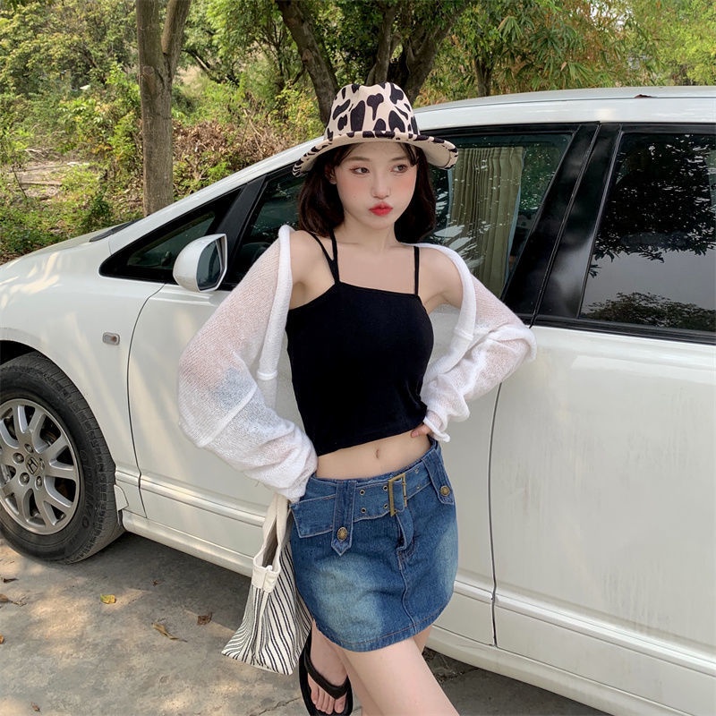 Áo Khoác Cardigan Dệt Kim Mỏng Chống Nắng Thời Trang Mùa Hè Dành Cho Nữ