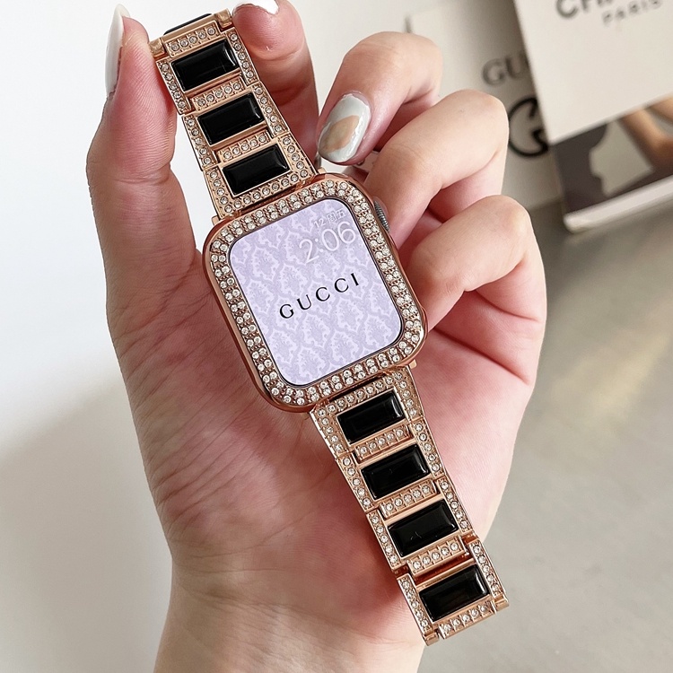 Thời Trang Dây Đeo Cổ Tay Bằng Thép Không Gỉ 44mm 40mm 41mm Cho iwatch 7 6 5 SE 4 3 2 1 iwatch 38mm 42mm 45mm