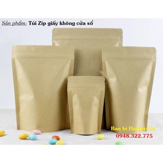 1kg Túi zip 2 mặt giấy Kraft