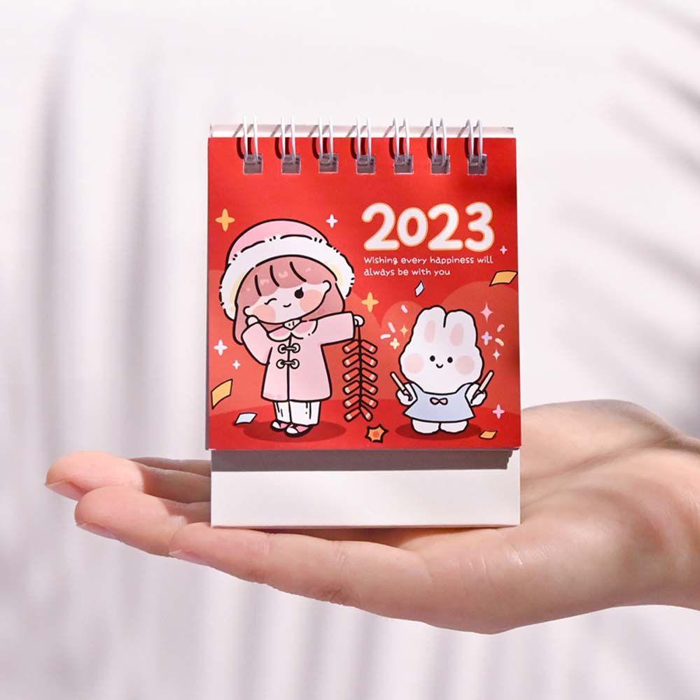 Lịch 2023 Để Bàn Lên Kế Hoạch Hàng Tuần Hình Thỏ Dễ Thương