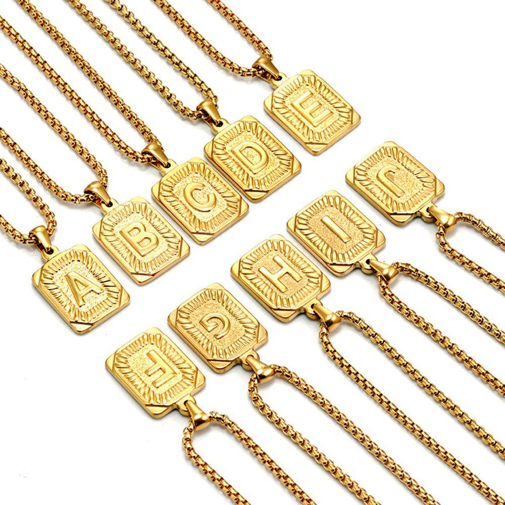 Vòng cổ Mặt Vuông VANES1 Phong Cách Đường Phố Đơn Giản Cho Cặp Đôi|Vòng cổ Sợi Xích Phong Cách Hàn Quốc Thời Trang Sang Trọng Cho Nữ