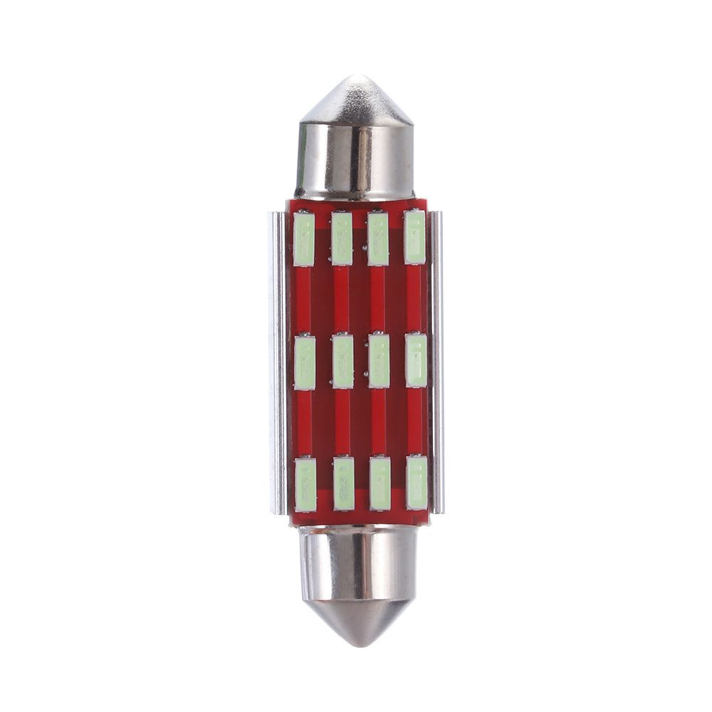 Bóng đèn LED đọc sách 31mm 36mm 39mm 41mm C5W 12 SMD 4014 DC12V chuyên dụng cho xe hơi