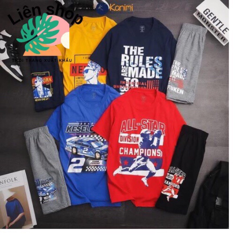 Đồ bộ bé trai, đồ bộ trẻ em chất thun cotton,đồ bộ bé trai size đại, đồ bộ bé trai hàng VNXK xịn, có nhiều màu - SUNKIDS