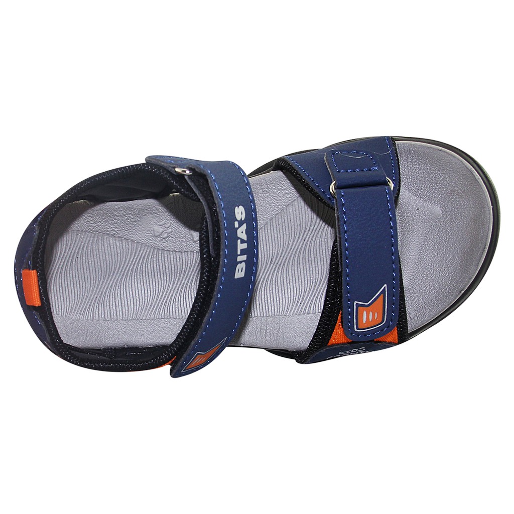 GIÀY SANDAL QUAI HẬU HỌC SINH BÉ TRAI BITA'S SOBY.191 (ĐEN + NAVY) - BITAS