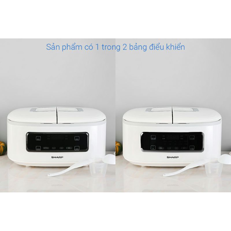 NỒI CƠM ĐIỆN SHARP 2 NGĂN ĐA NĂNG 1,8LIT KN-TC50VN-WH