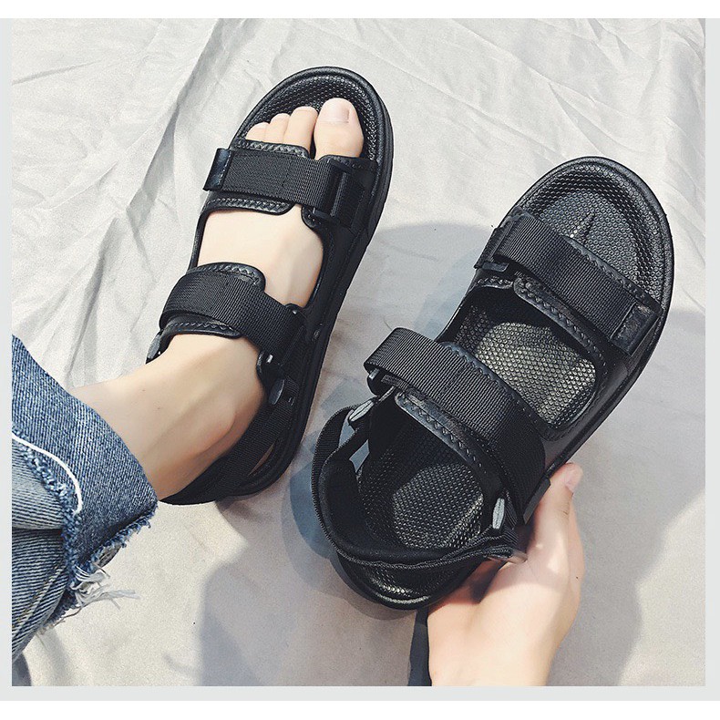 Giầy Sandal Nam Học Sinh 2 Quai Ngang trơn đơn giản không lỗi môt