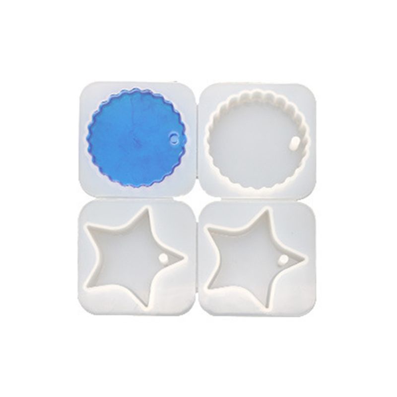 Set 4 khuôn silicone tạo hình làm mặt trang sức DIY