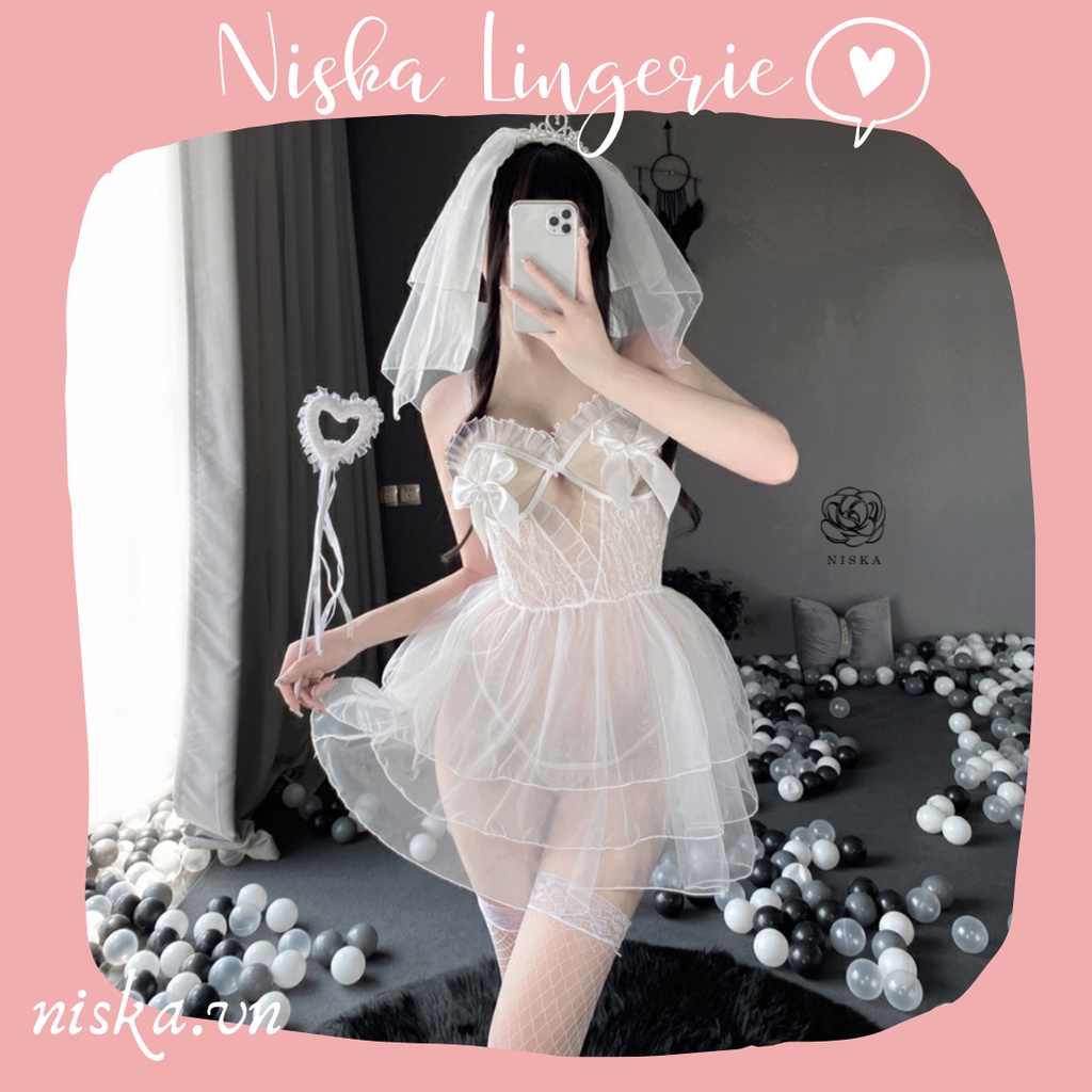 Cosplay cô dâu, trang phục cô dâu (có 2 màu) - Mã C465