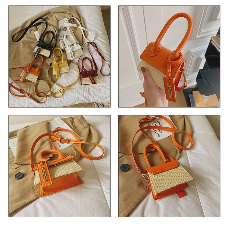 Túi xách tay đeo chéo đeo một bên vai dáng vuông nhỏ mẫu 2021 phong cách Hàn Quốc thời trang mới