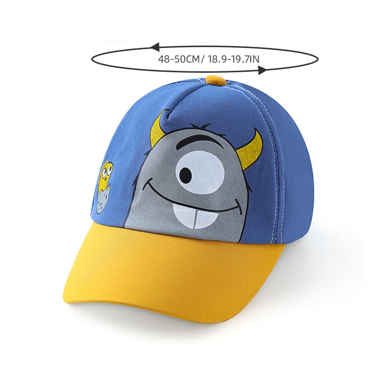 Mũ lưỡi trai chống nắng thoáng khí họa tiết hoạt hình dễ thương có thể điều chỉnh cho bé 1-4 tuổi