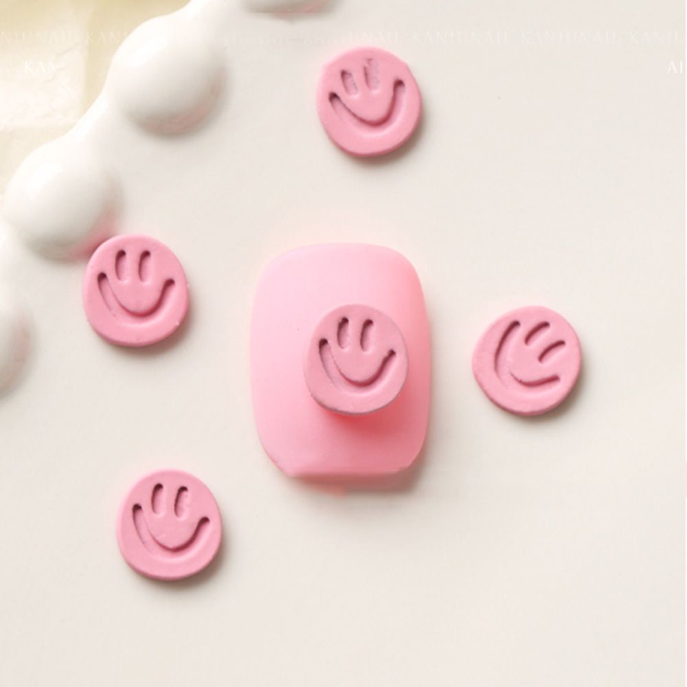 Nút Hợp Kim Hình Mặt Cười 3D Nhiều Màu Sắc Trang Trí Móng Nghệ Thuật DIY