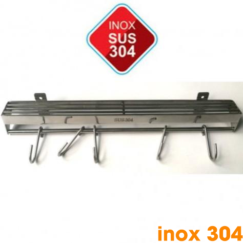 Kệ dắt dao nhà bếp cao cấp inox 304, kệ máng dao, treo thớt đa năng, máng xoong chảo