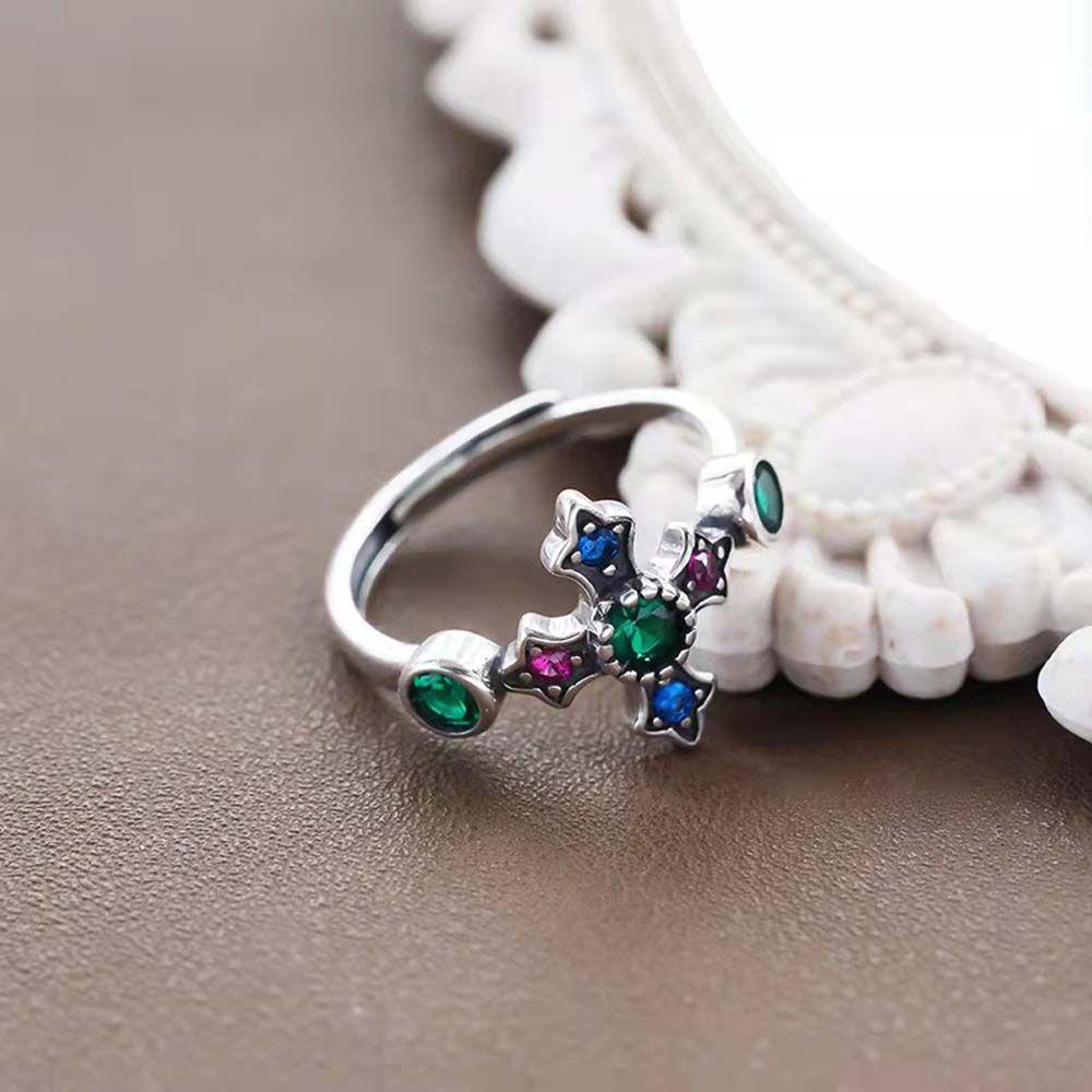 Nhẫn Hở Đính Đá Zircon Cổ Điển Cá Tính Cho Bạn Gái