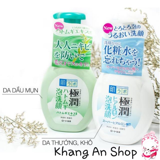 Sữa rửa mặt tạo bọt Hada Labo Nhật Bản Gokujyun Foaming Cleanser