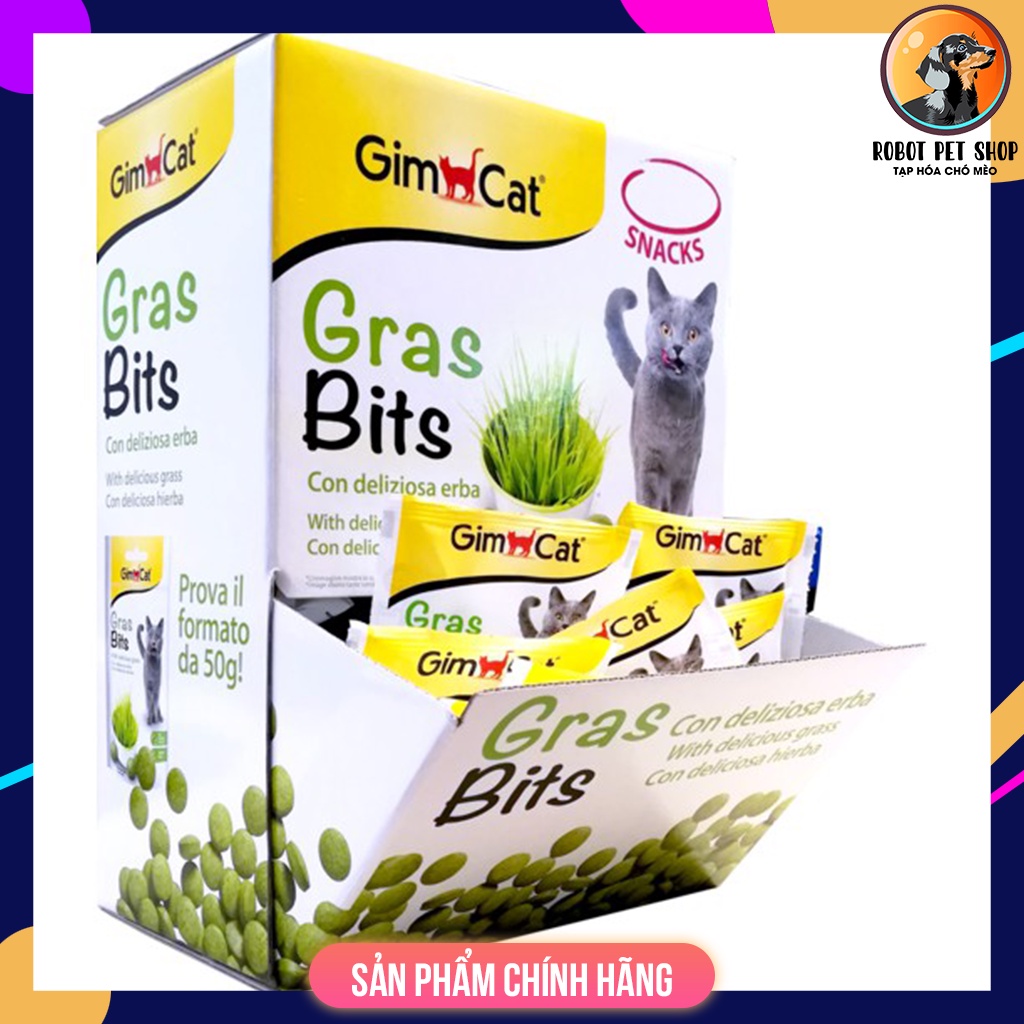 Gimcat grass bits - Bánh thưởng cho mèo vị cỏ mèo