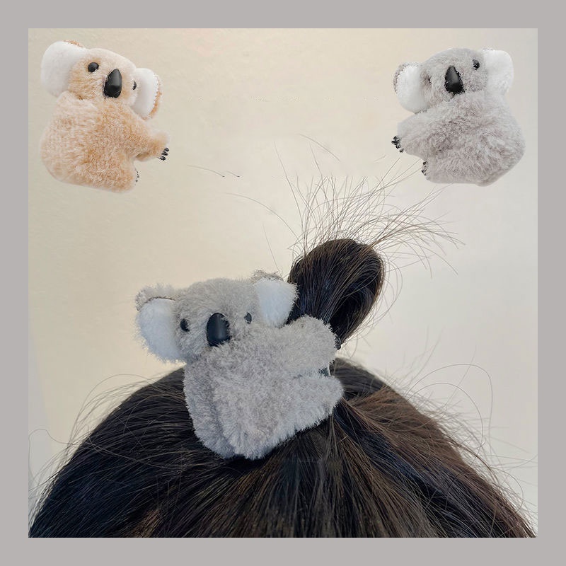Kẹp Tóc Hình Gấu koala Bằng Lông Nhung Dễ Thương Xinh Xắn