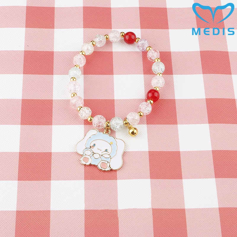 Sanrio Vòng Tay Đính Pha Lê Hình Chú Chó Cinnamon Dễ Thương Cho Cặp Đôi