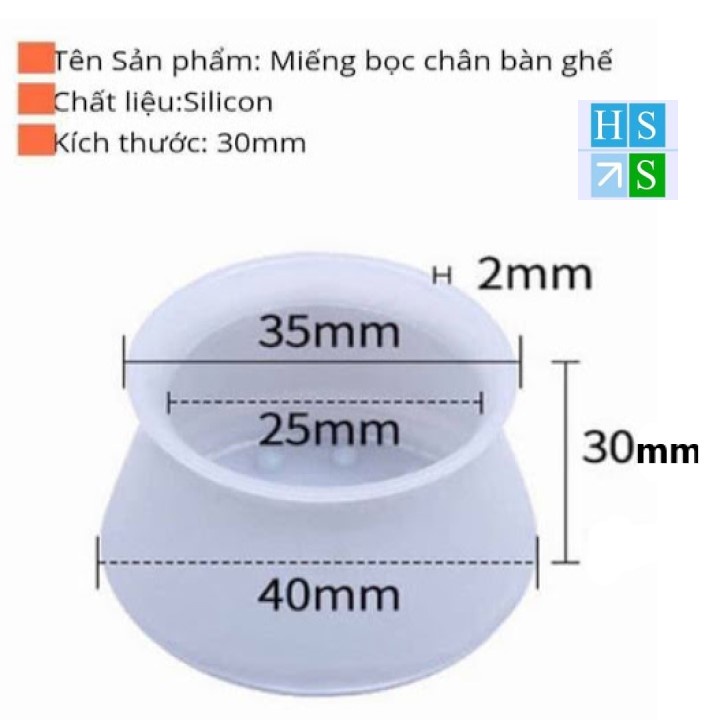 [BỘ 4 CÁI] Bọc chân Ghế chân Bàn Silicon tiện ích - Chống trầy xước sàn nhà, chống trơn trượt, chống ồn - giadunggiare