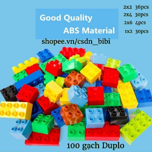 Bộ Lego 100 gạch tương thích lego duplo