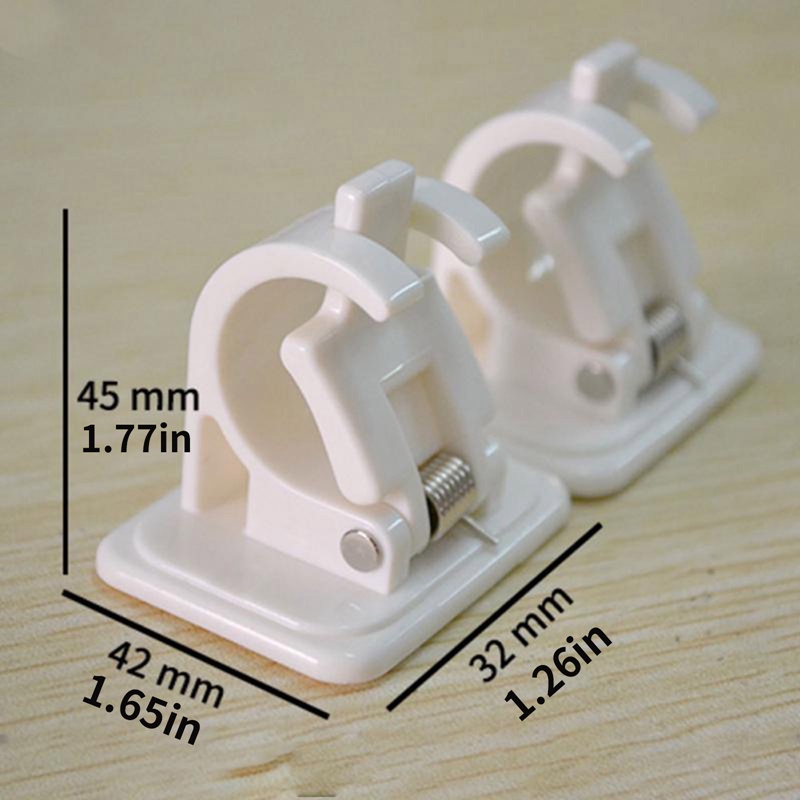 Set 2 Giá Đỡ Thanh Treo Rèm Cửa Gắn Tường Không Cần Đóng Đinh Có Thể