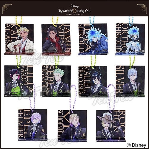 Móc chìa khóa kèm standee Disney Twisted Wonderland Acrylic Stand Charm Vol.2 chính hãng Nhật Bản