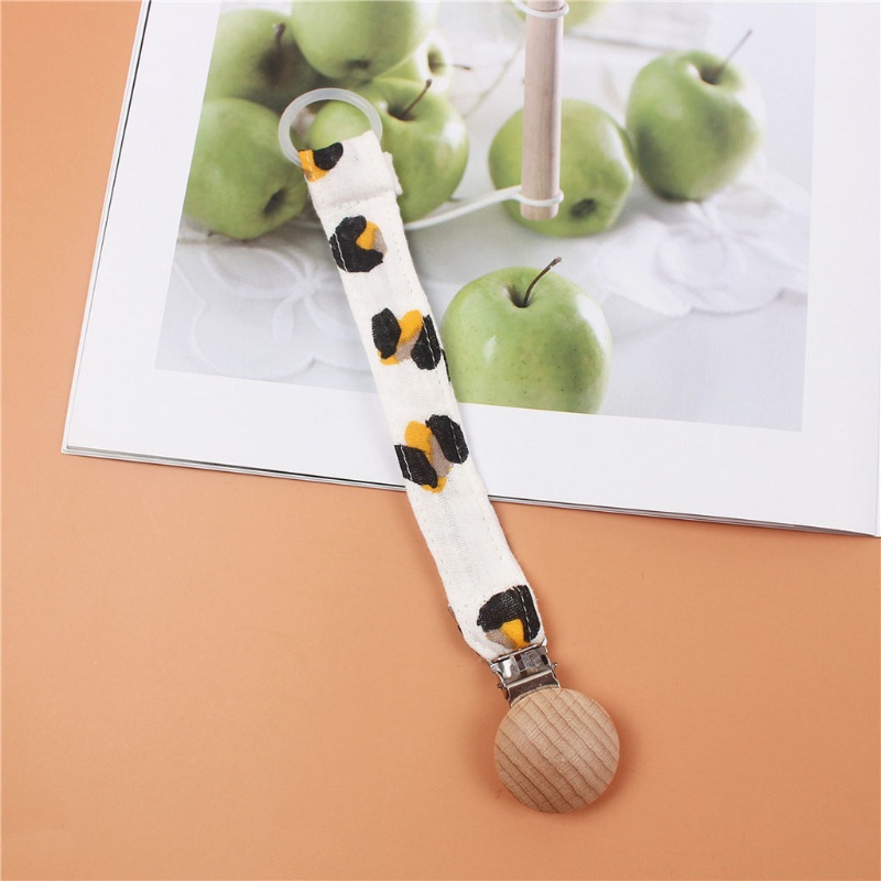 Giá Đỡ Núm Vú Giả Bằng Vải Cotton Mềm Mại In Họa Tiết Phối Dây Xích Kẹp Tiện