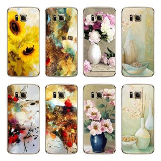Ốp điện thoại TPU mềm hình bình hoa hoạt hình nghệ thuật cho Samsung Galaxy C9 / C7 /C5 Pro /C8 /J7 Plus
