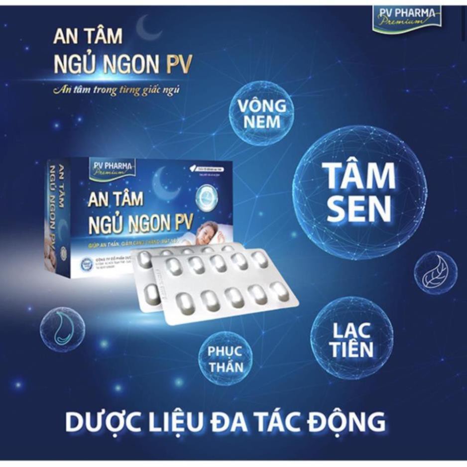An Tâm Ngủ Ngon PV - Giúp an thần, giảm căng thẳng, mất ngủ - hộp 50 viên