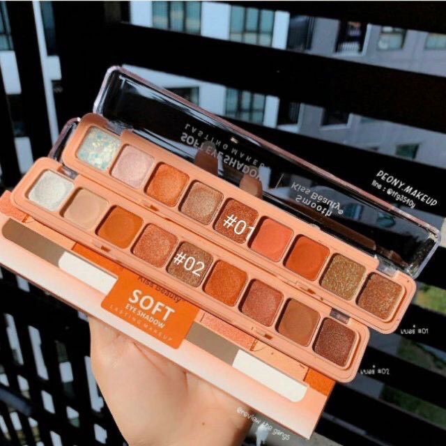 Phấn mắt 9 ô nhũ KissBeauty