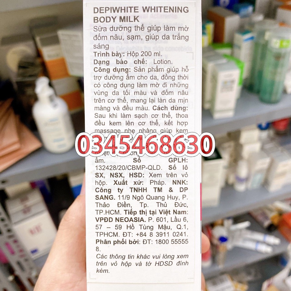 Sữa dưỡng thể dưỡng trắng da, giảm lão hóa ACM Depiwhite Whitening Body Milk - 200ml