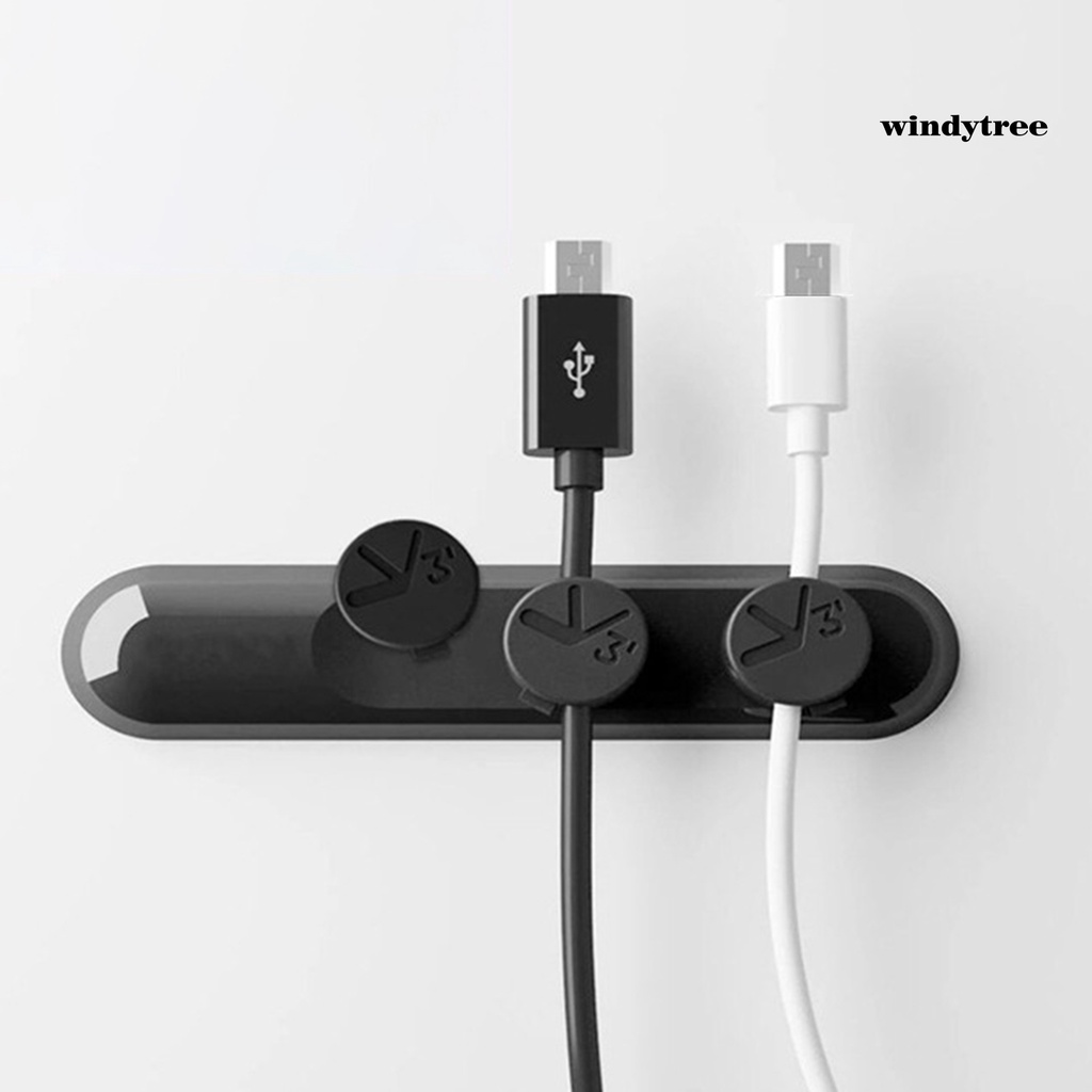 [W &amp; T] Kẹp Quấn Dây Cáp P1 PVC Mini Đơn Giản Hút Nam Châm Sắp Xếp Gọn Gàng Để Bàn