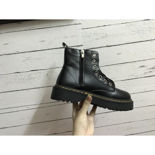 [ CÓ SẴN - SHIP NGAY ] Giày BOOTS KHOÁ KÉO CAO CỔ ĐI HAI KIỂU ulzzang kèm ảnh thật hình cuối