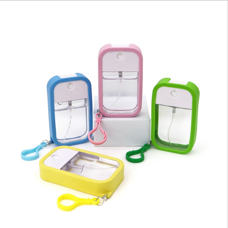 Set Bình Xịt Cồn bình xịt mini 45ml + Vỏ Silicon + Phễu + Móc Khóa Tiện Dụng